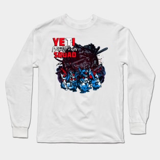 YETI Beatdown Squad (Half Text - Blue and Red) Long Sleeve T-Shirt